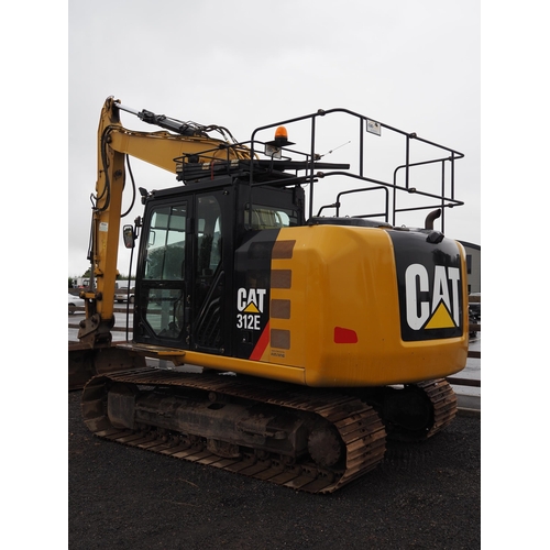 1773 - Caterpillar 312E tracked excavator. Refurbished. 2014. Key in office