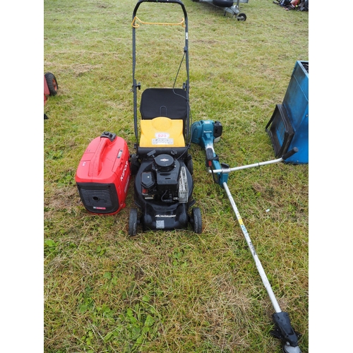 829 - Suitcase generator, mower and strimmer