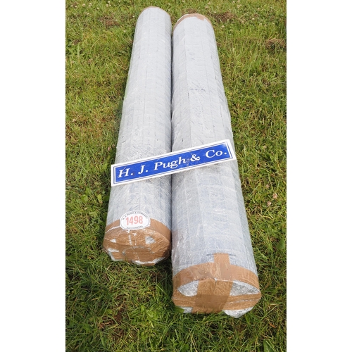 1498 - Hot dipped welded wire mesh *seconds, 1.83m x50x50mm 12g - 12.5m rolls - 2