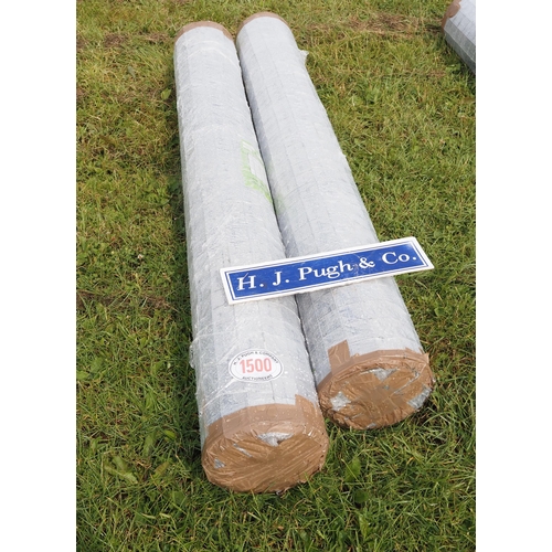 1500 - Hot dipped welded wire mesh *seconds, 1.83m x50x50mm 12g - 12.5m rolls - 2