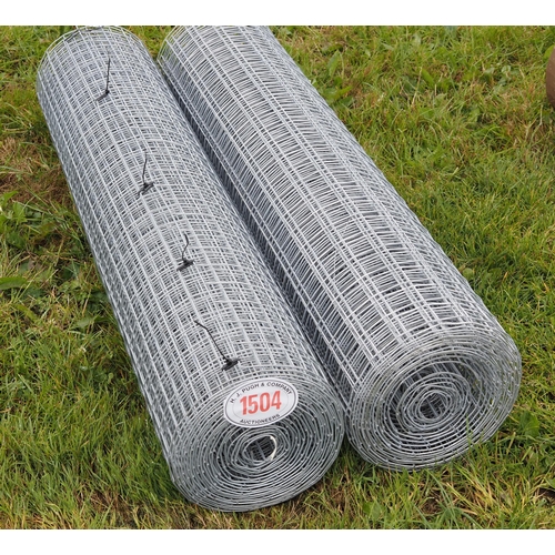 1504 - Hot dipped welded wire mesh *seconds, 1.2m x50x50mm 12g - 12.5m rolls - 2
