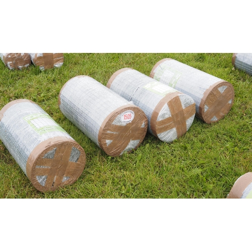 1505 - Hot dipped welded wire mesh *seconds, 0.6m x25x25mm 16g - 30m rolls - 4