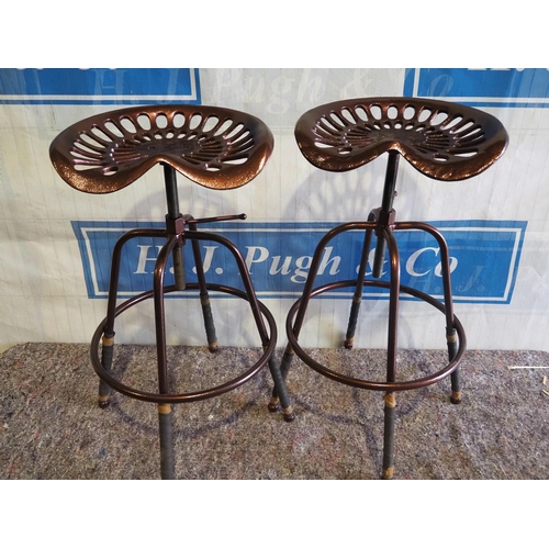 3169 - Pair of tractor seat stools