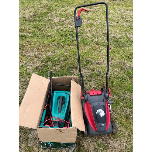 916 - Bosch electric mower and Mountfield electric mower