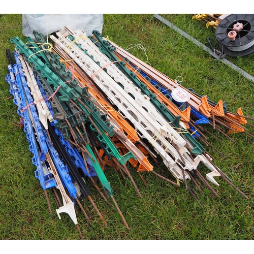 1530 - Plastic stakes and electric fence unit - 30+