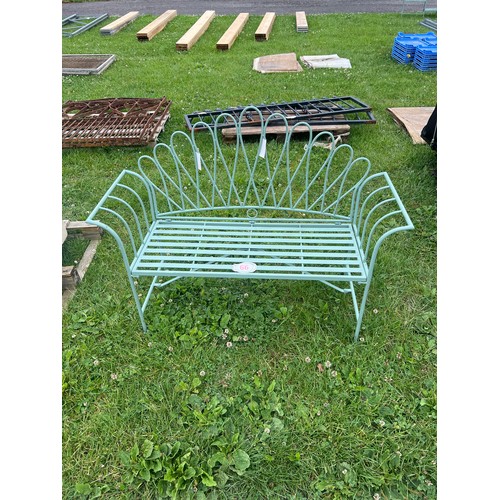 66 - Green garden bench