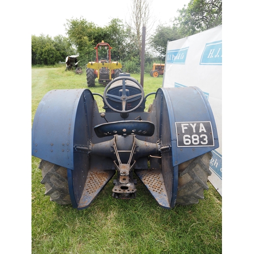 331 - Fordson Standard N tractor, blue water washer, c1936. Pulley, early restoration. Reg FYA 683. V5c in... 