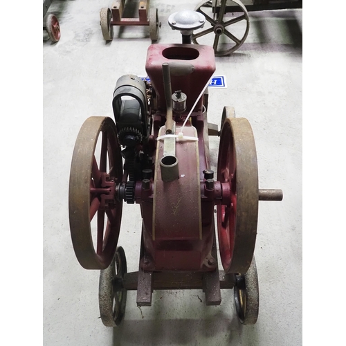 161 - Amanco 1¾hp open crank engine on trolley. S/n 331362