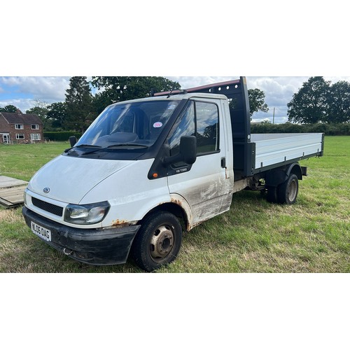 534 - Ford Transit van. Starts and runs. No Mot. 2006. 135935 miles showing. Tipping Body is not connected... 