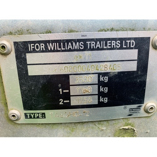 1699 - Ifor Williams GHD12 stock trailer with decks. Serial no. 40428405