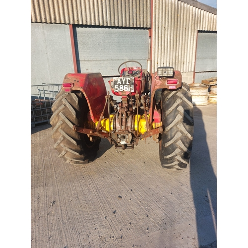 389 - Massey Ferguson 165 Multipower tractor. Runs and drives. Fitted with wet brakes and pick up hitch. S... 