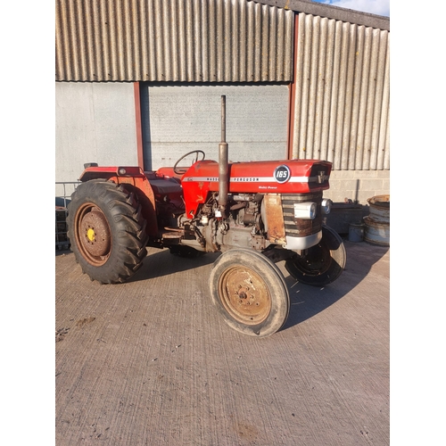 389 - Massey Ferguson 165 Multipower tractor. Runs and drives. Fitted with wet brakes and pick up hitch. S... 