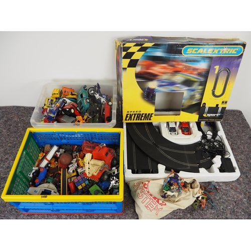 25 - Scalextric and quantity of assorted model vehicles to include Lesney, Corgi, Matchbox, etc.