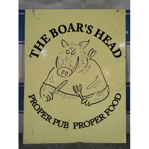 74 - Double sided aluminium sign - The Boar's Head 42