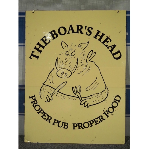 74 - Double sided aluminium sign - The Boar's Head 42