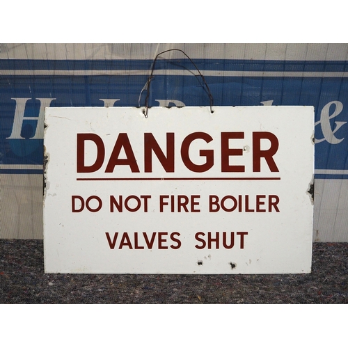 77 - Enamel sign - Danger Boiler 15