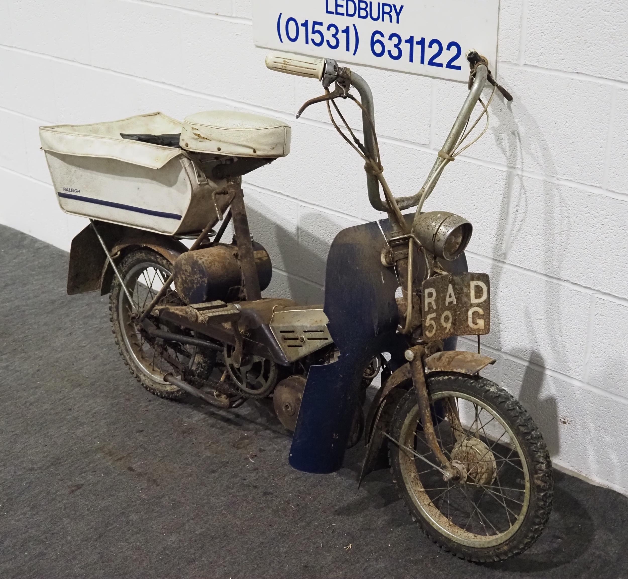 Raleigh Wisp moped, 1969, 49cc. Frame no. 032968 Engine no. R185907 ...