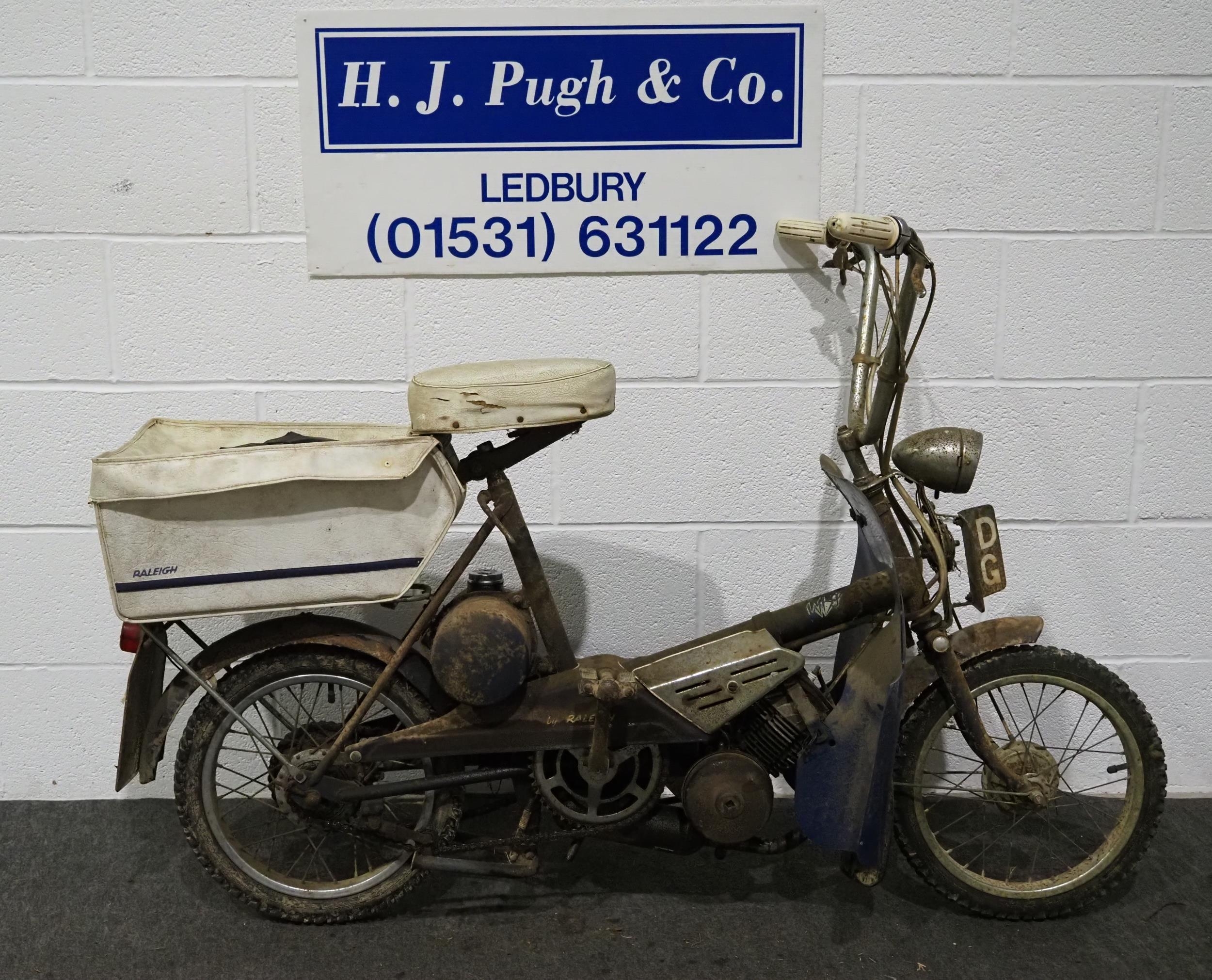 Raleigh Wisp moped, 1969, 49cc. Frame no. 032968 Engine no. R185907 ...