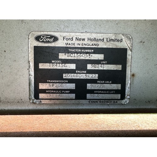 854 - Ford 7810 Silver Jubilee Series II tractor. 1989. Front fenders, Goodyear tyres.  5379 hours. Reg. G... 