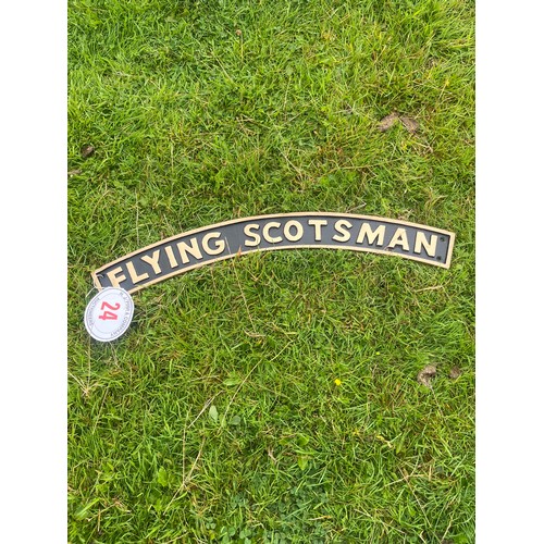 24 - Cast iron flying Scotsman plaque