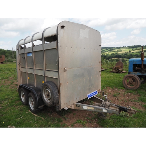 197 - Ifor Williams TA5G-8ft livestock trailer. Fitted with decks and partition gate. New brakes and rear ... 