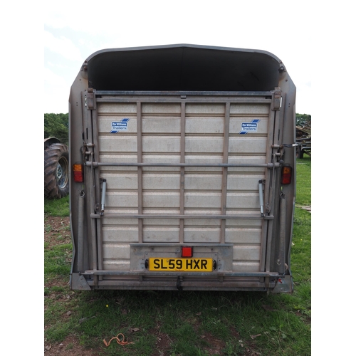 197 - Ifor Williams TA5G-8ft livestock trailer. Fitted with decks and partition gate. New brakes and rear ... 