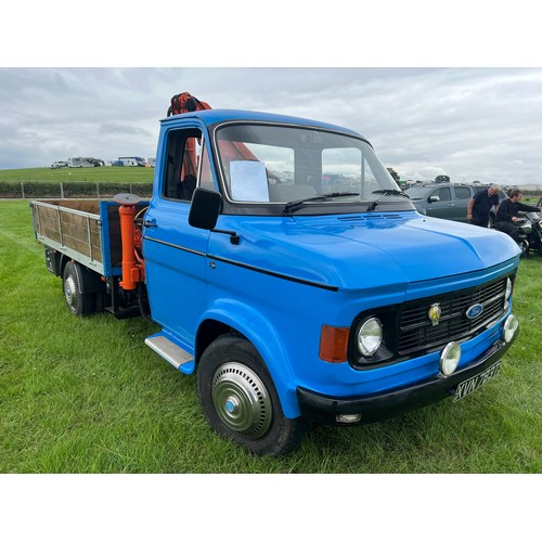919 - Ford A series transit truck. 1978. Fitted with a Atlas crane. Restored. Driven to show from Bristol.... 