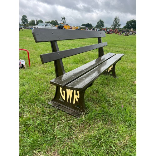 142 - Great Western Railway cast iron station bench