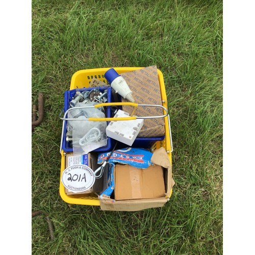 201A - Box of assorted bolts, nuts and washers