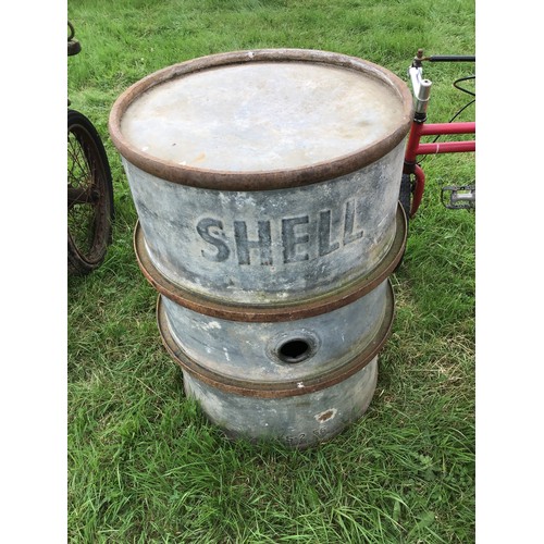 245 - Vintage galvanised Shell barrel