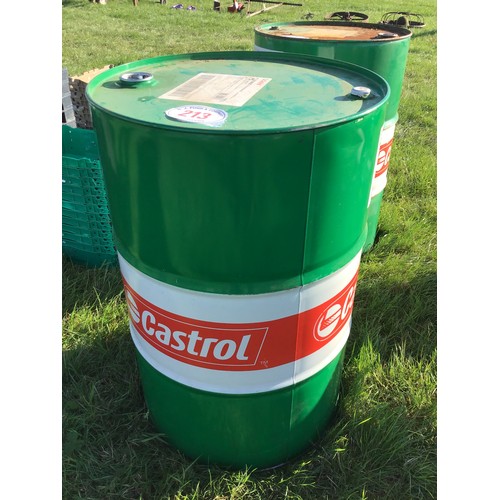 213 - Castrol 200L barrel