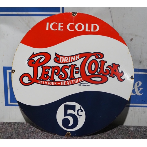 11 - Modern enamel sign - Pepsi-Cola 30