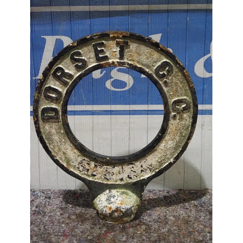 124 - Double sided cast iron sign - Dorset CC