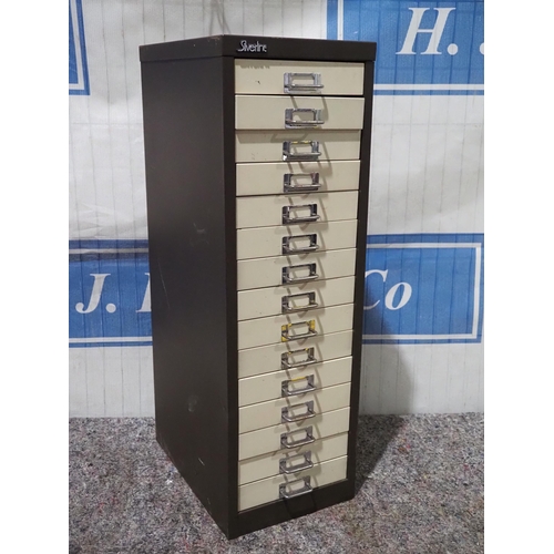 126 - Silverline 15 draw steel cabinet