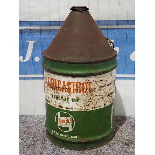 143 - Agricastrol 5 gallon oil can