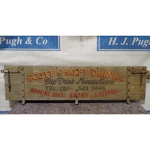 144 - Vintage lorry tailgate - Scott's Soft Drinks 81