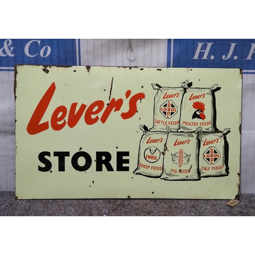 145 - Enamel sign - Lever's Store 32