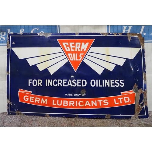 165 - Enamel sign - Germ Oils 36