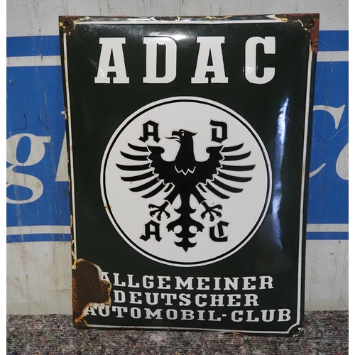 17 - Modern convex enamel sign - ADAC 15½