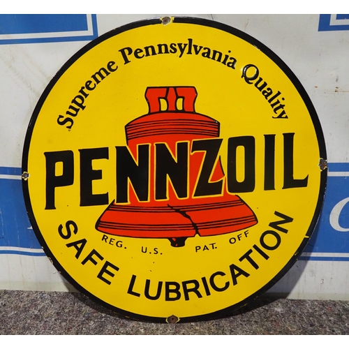 18 - Modern enamel sign - Pennzoil 30