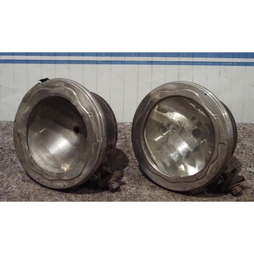 181 - Pair of 1920's American Flatlite standard headlamps