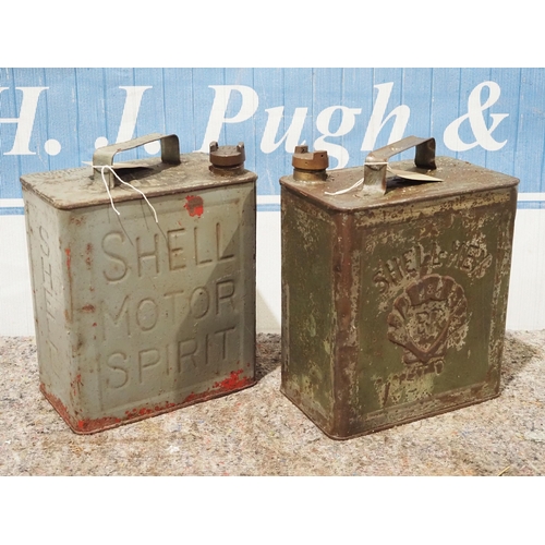 185 - 2 Gallon fuel cans - Shellmex BP and Shell Motor Spirit