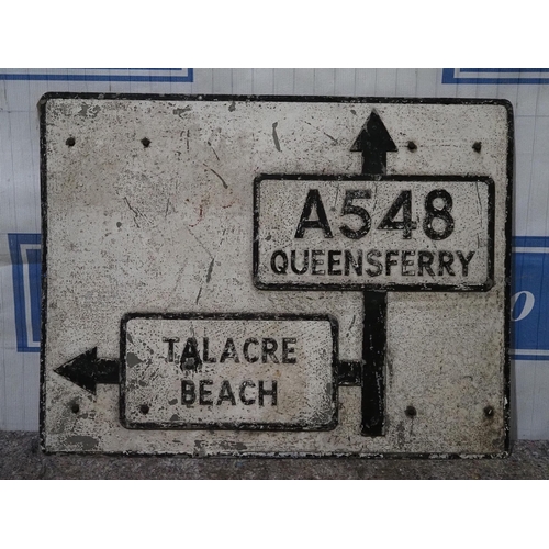 200 - Aluminium road sign - Queens Ferry 30