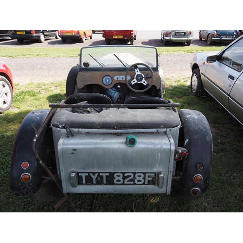 324 - Triumph vintage sports car/kit car project.
Vendor states V5 is available. No keys.