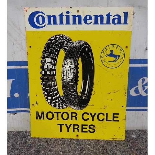 36 - Tin sign - Continental Motor Cycle Tyres 24