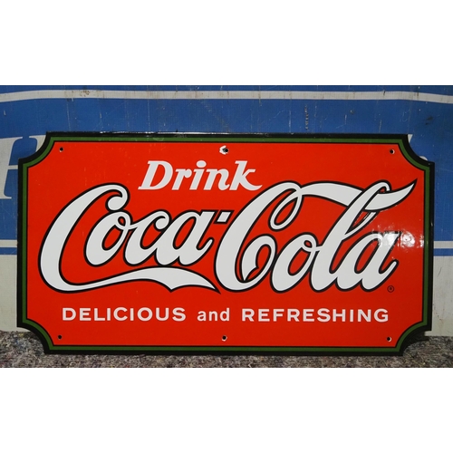 49 - Modern enamel sign - Coca Cola 12x23