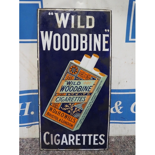 51 - Enamel sign - Woodbine Cigarettes 36x18