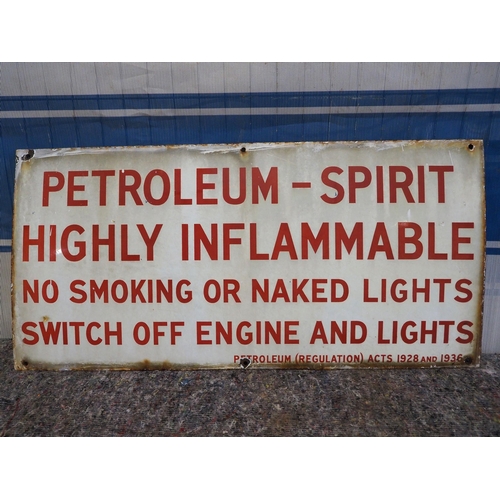 54 - Enamel sign - Petroleum Spirit 15