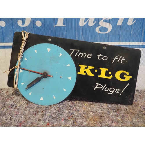 58 - Tin sign - KLG clock 10