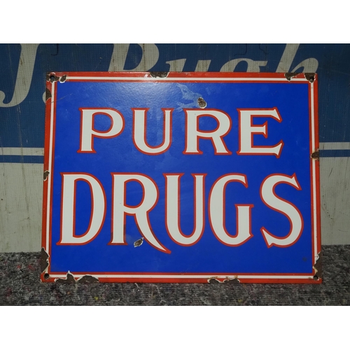 6 - Modern enamel sign - Pure Drugs 11